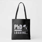 PhD laadbalk Afstuderen Student White Fun Script Tote Bag (Voorkant)