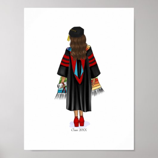 PhD Latina Afstuderen met Custom Class Jaar Poster (Voorkant)