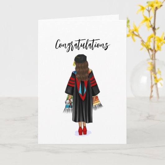 PhD Latina Congratulation Afstuderen Kaart (Gele Bloem)