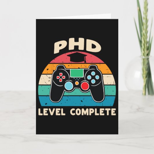 Phd Level Complete Doctorate Graduation Gift For H Kaart (Voorkant)