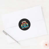 Phd Level Complete Doctorate Graduation Gift For H Ronde Sticker (Envelop)