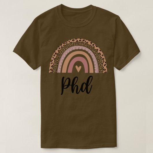 Phd Minimale regenboogontwerp T-shirt (Design voorkant)