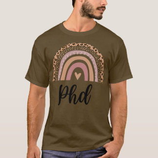Phd Minimale regenboogontwerp T-shirt