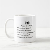 PhD Mok Vraag alsjeblieft geen koffie Mok (Links)