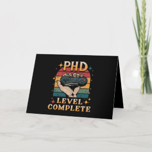 PhD-niveau Complete Afstuderen Doctorate Gaming Bedankkaart