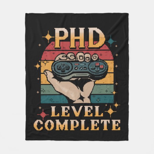 PhD-niveau Complete Afstuderen Doctorate Gaming Fleece Deken (Voorkant)