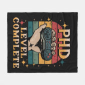 PhD-niveau Complete Afstuderen Doctorate Gaming Fleece Deken (Voorkant (Horizontaal))