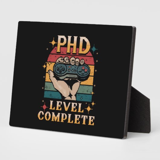 PhD-niveau Complete Afstuderen Doctorate Gaming Fotoplaat (Zijkant)