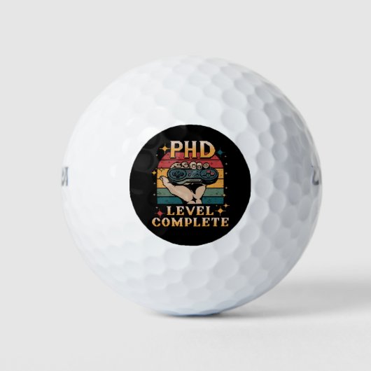 PhD-niveau Complete Afstuderen Doctorate Gaming Golfballen (Voorkant)