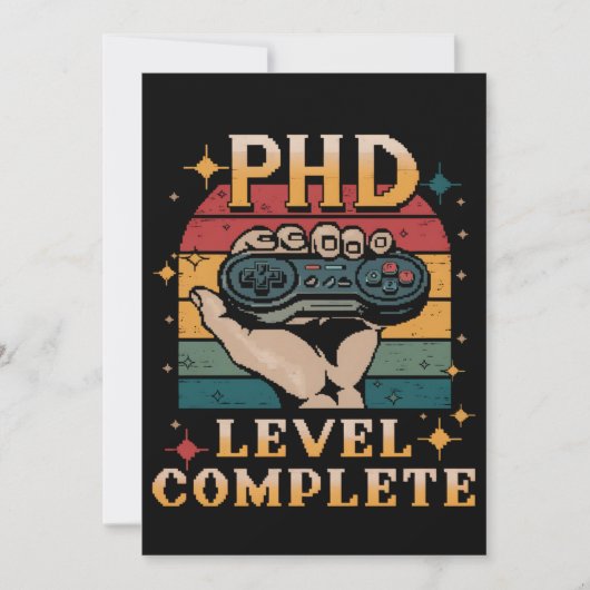 PhD-niveau Complete Afstuderen Doctorate Gaming Kaart (Voorkant)