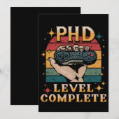 PhD-niveau Complete Afstuderen Doctorate Gaming Kaart (Voorkant / Achterkant)