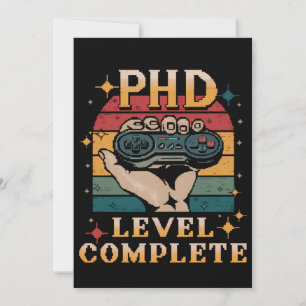 PhD-niveau Complete Afstuderen Doctorate Gaming Kaart