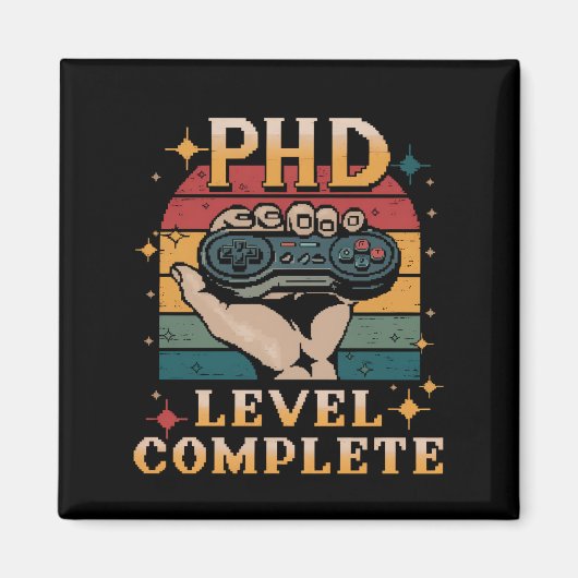 PhD-niveau Complete Afstuderen Doctorate Gaming Magneet (Voorkant)