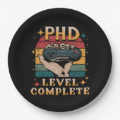 PhD-niveau Complete Afstuderen Doctorate Gaming Papieren Bordje (Voorkant)