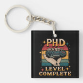 PhD-niveau Complete Afstuderen Doctorate Gaming Sleutelhanger (Voorkant)