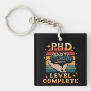 PhD-niveau Complete Afstuderen Doctorate Gaming Sleutelhanger