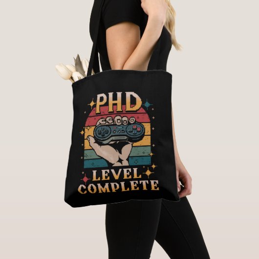 PhD-niveau Complete Afstuderen Doctorate Gaming Tote Bag (Dichtbij)