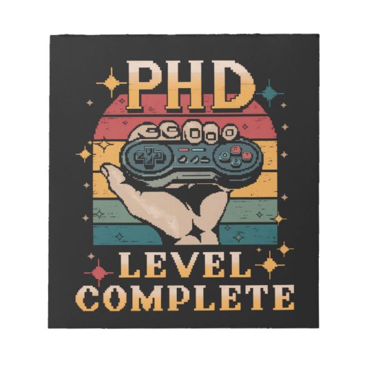 PhD-niveau voltooid afstuderen doctoraat gamen Notitieblok (Voorkant)