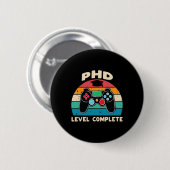 Phd Niveau Voltooide Doctoraat Afstudeercadeau Voo Ronde Button 5,7 Cm (Voorkant /achterkant)