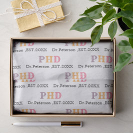 PHD OF doctoraat Afstuderen Gift Wrap Tissuepapier