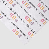 PHD OF doctoraat Afstuderen Gift Wrap Tissuepapier (Detail)