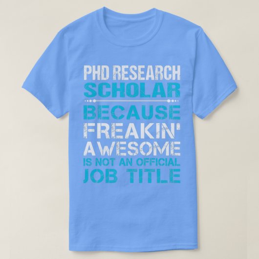 Phd-onderzoeksschema voor Geweldige cadeaupunt 1 T-shirt (Design voorkant)