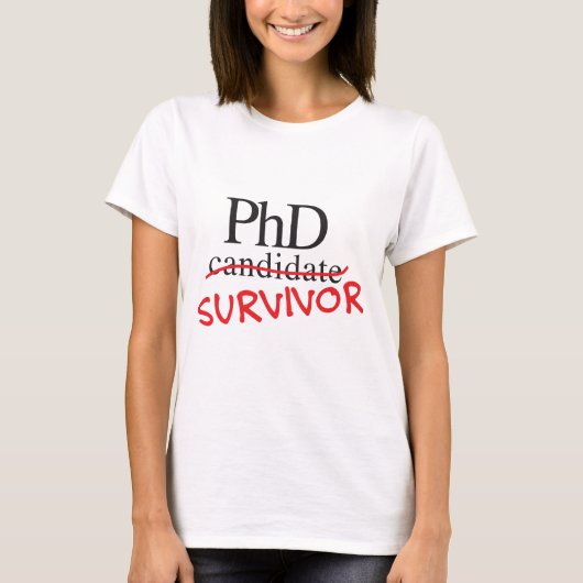 phd overlevende t-shirt (Voorkant)