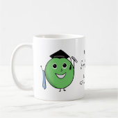 PHD Pea-HD Funny Pea Afstuderen cadeau voor afstud Koffiemok (Links)