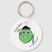 PHD Pea-HD Funny Pea Afstuderen cadeau voor afstud Sleutelhanger (Voorkant)