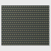 PhD pet Gold Black Pattern Doctoraat Cadeaupapier (Vlak)