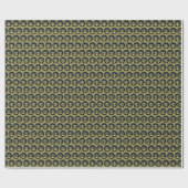 PhD pet Gold Black Pattern Doctoraat Cadeaupapier (Vlak)
