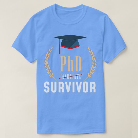 PhD PhD Titel Dissertation Student Voltooiing T-shirt (Design voorkant)