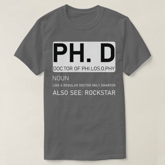 PhD Philosophy T-shirt (Design voorkant)