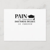 Phd-pijn is tijdelijk studente briefkaart (Voorkant)