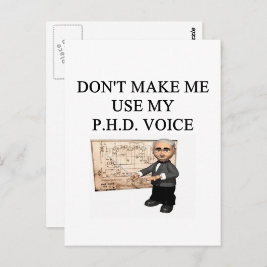 PHD-stem Briefkaart (Voorkant / Achterkant)