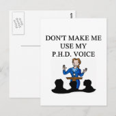 PHD-stem Briefkaart (Voorkant / Achterkant)