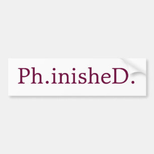 PhD-sticker Bumpersticker