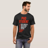 PhD Student Dissertation Doctoraat Afstuderen 22 T-shirt (Voorkant volledig)