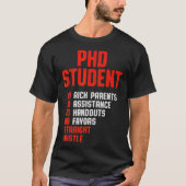 PhD Student Dissertation Doctorate Afstuderen _41 T-shirt (Voorkant)