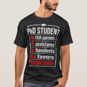 PhD Student Dissertation Doctorate Afstuderen _55 T-shirt (Voorkant)