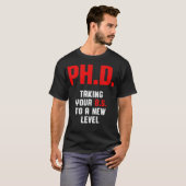 PhD Student Dissertation Doctorate Afstuderen Prem T-shirt (Voorkant volledig)