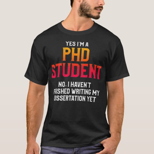 PhD Student Dissertation Doctorate Afstuderen Prem T-shirt (Voorkant)