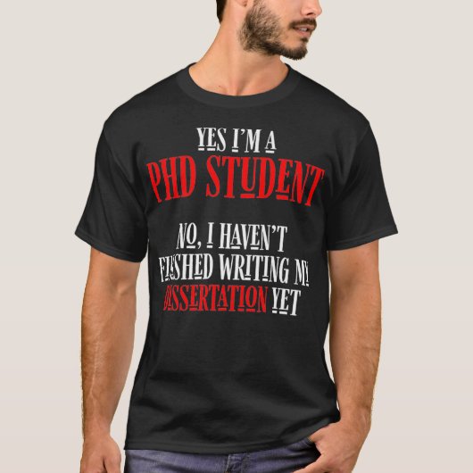 PhD Student Dissertation Doctorate Afstuderen Prem T-shirt (Voorkant)