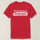 PhD-studentenSYMPTOMEN T-shirt (Design voorkant)