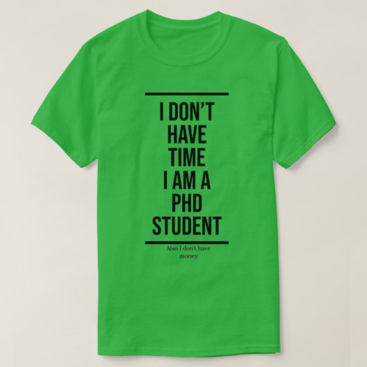 Phd-studie 3 1 t-shirt (Design voorkant)