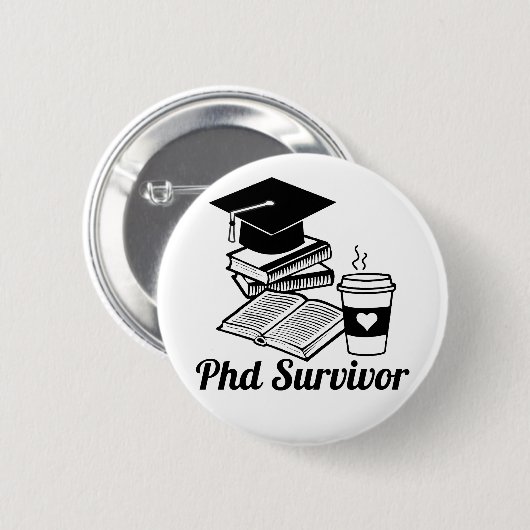 PhD Survivor Ronde Button 5,7 Cm (Voorkant /achterkant)