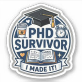 Phd Survivor Sticker (Voorkant)