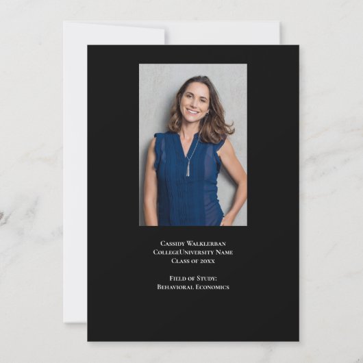 PhD twee-foto-Afstuderen Kaart (Achterkant)