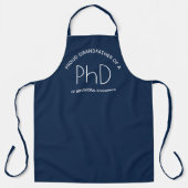 PhD veld PhD-veld van studie Blue White Schort (Voorkant)