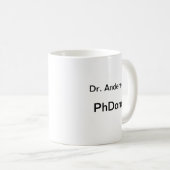 PhDone Eenvoudig Modern Afstuderen Koffiemok (Voorkant rechts)